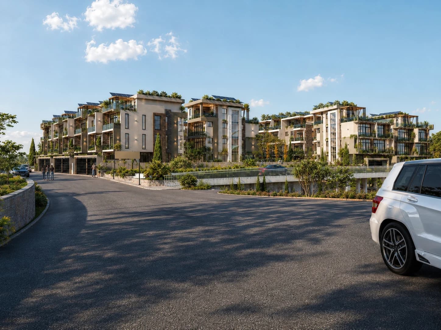 Architectural visualisation of the estate arrival