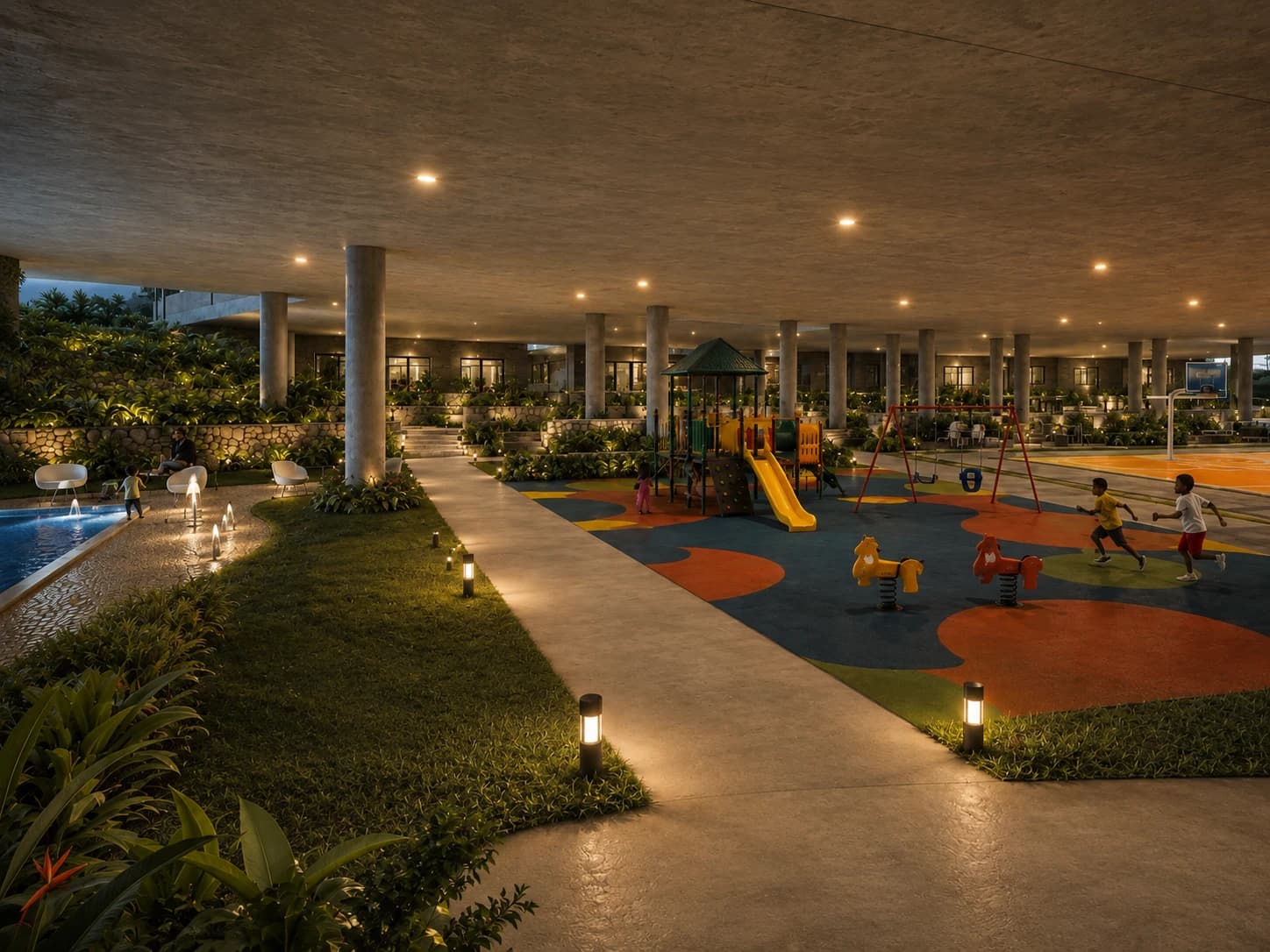Project visualisation of a planned children's playground