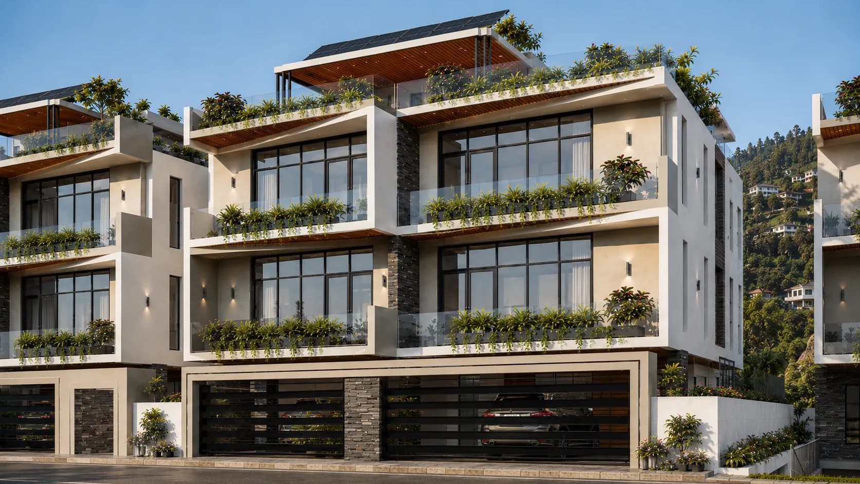 Architectural visualisation of a modern Royal Crest home
